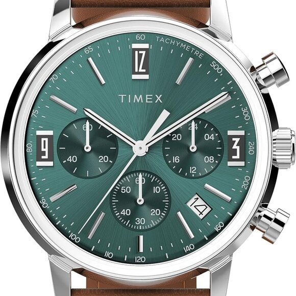 Elegant Men's 40mm Steel Case Watch - Chronograph with Quick-Release Straps